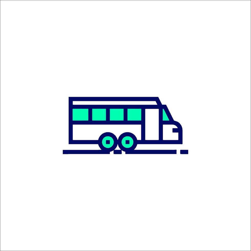 Bus icon, line style, illustration vector