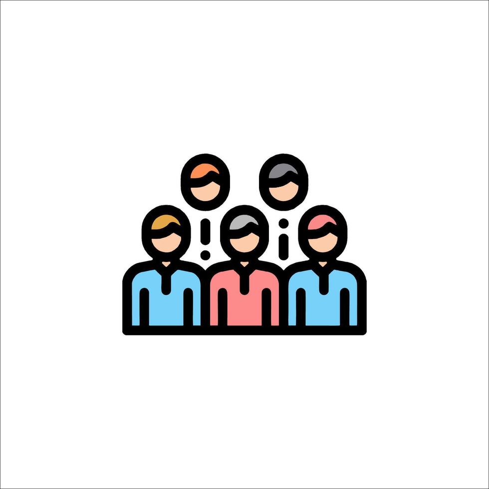 People in a meeting icon illustration vector