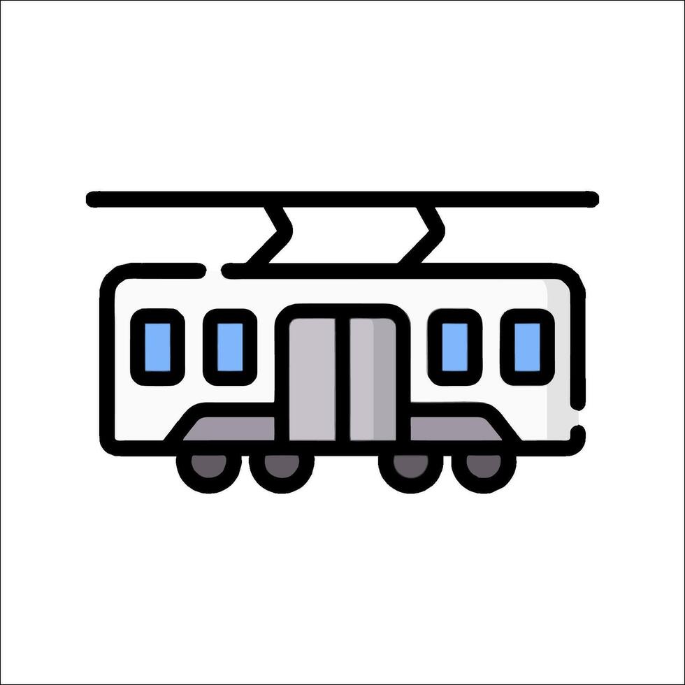 A train icon on a white background vector