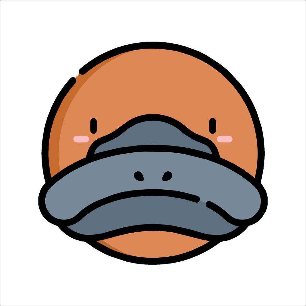 A cartoon duck with a sad face vector