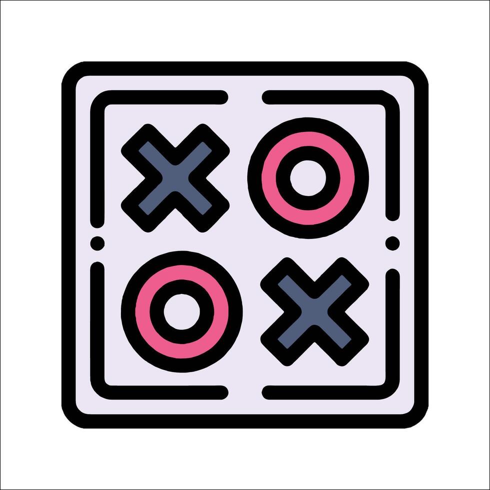 A game of tic tac toe on a white background vector