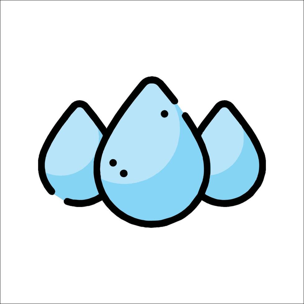 Water drops icon illustration vector