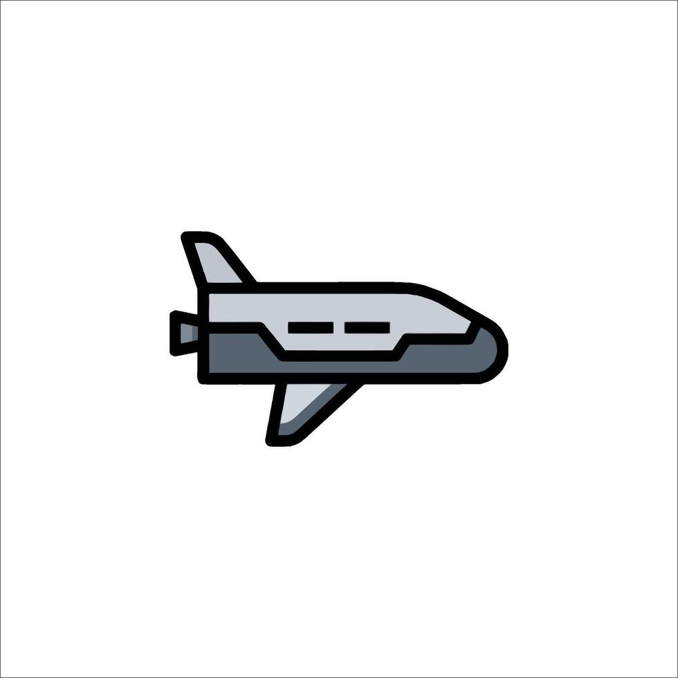 Space shuttle icon illustration vector