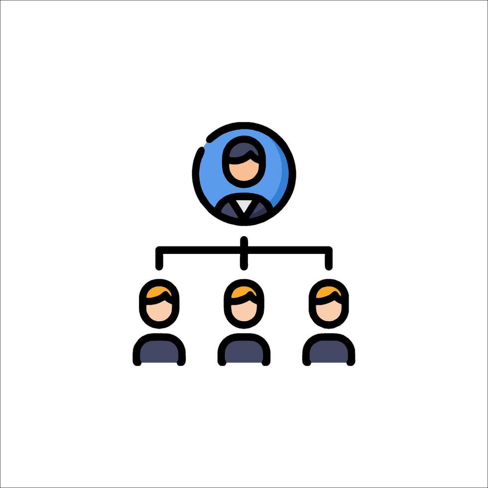 A group of people with a person in the middle vector