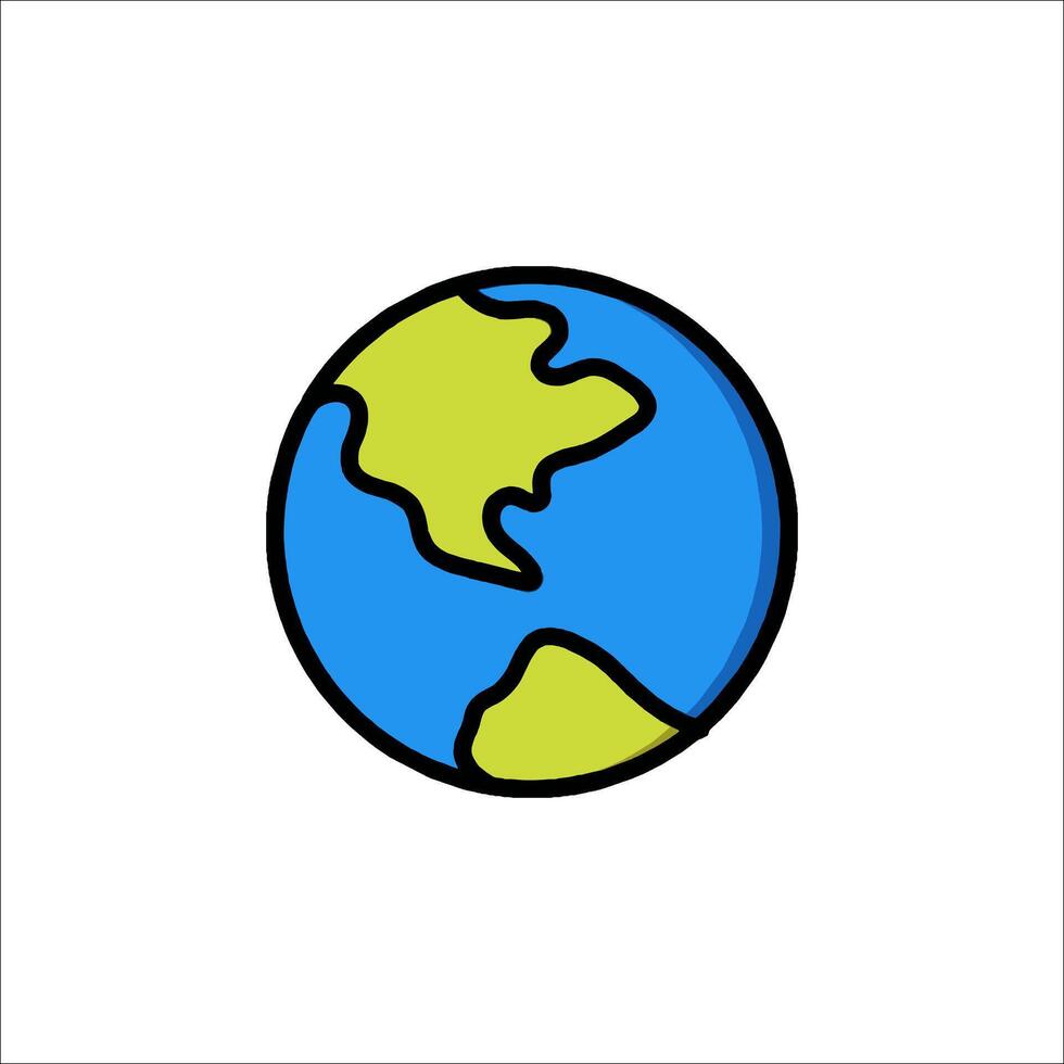 Earth globe icon illustration vector
