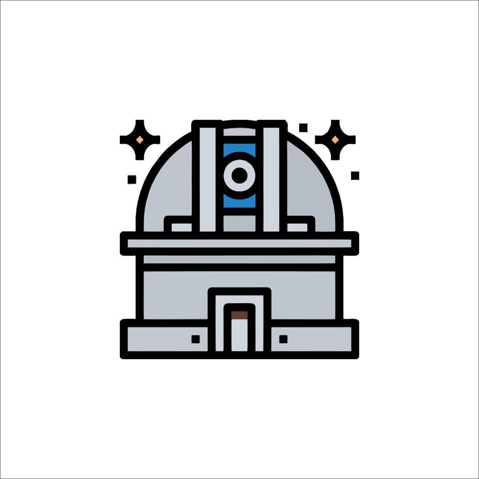 An illustration of a telescope icon vector