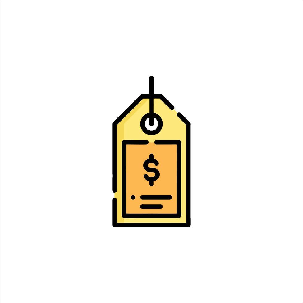 A price tag with a dollar sign on it vector