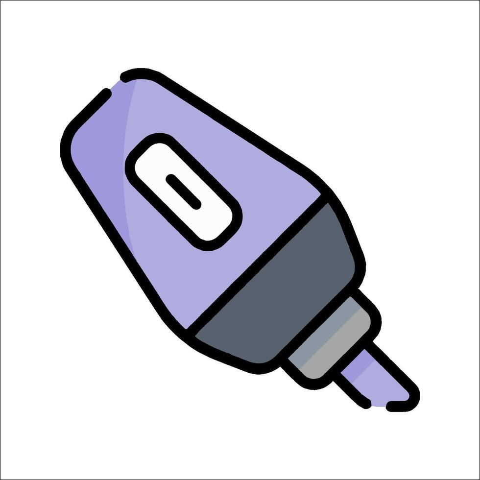 A purple pen with a black tip on it vector