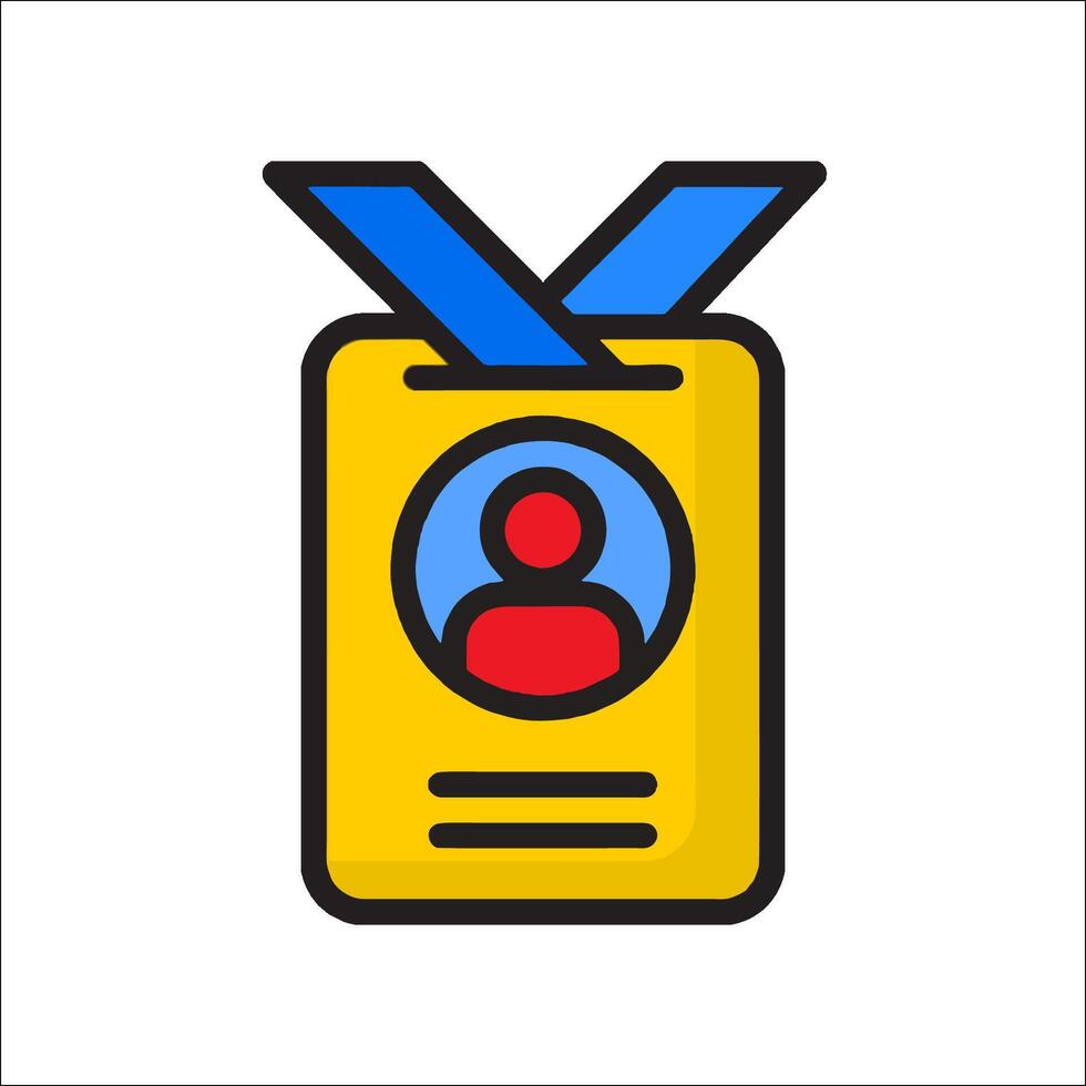 Id badge icon illustration vector