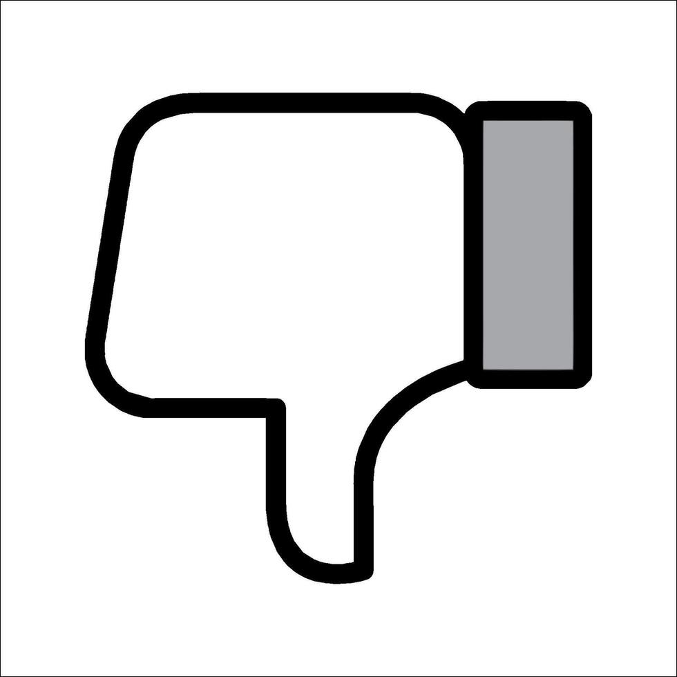 A thumbs down icon on a white background vector