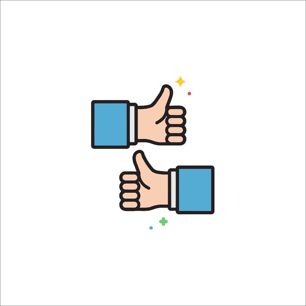 Two thumbs up icon vector
