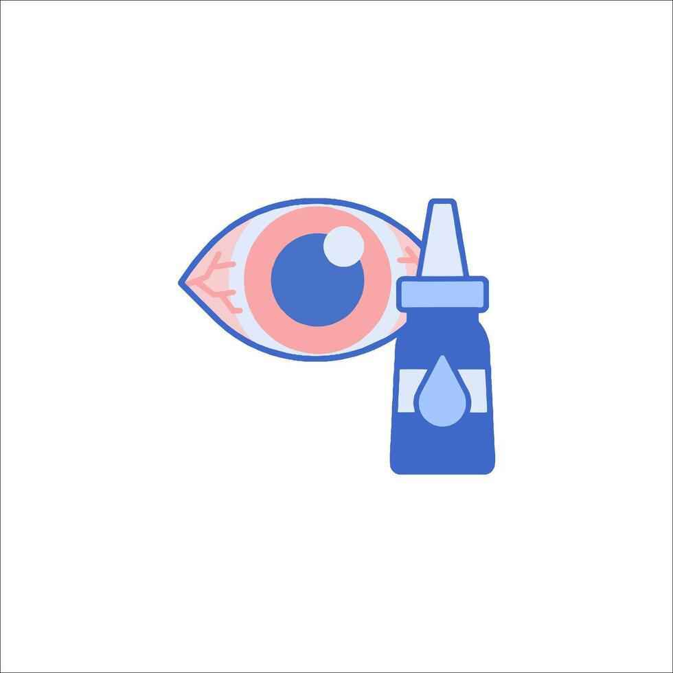 Eye drops and eye drops icon vector