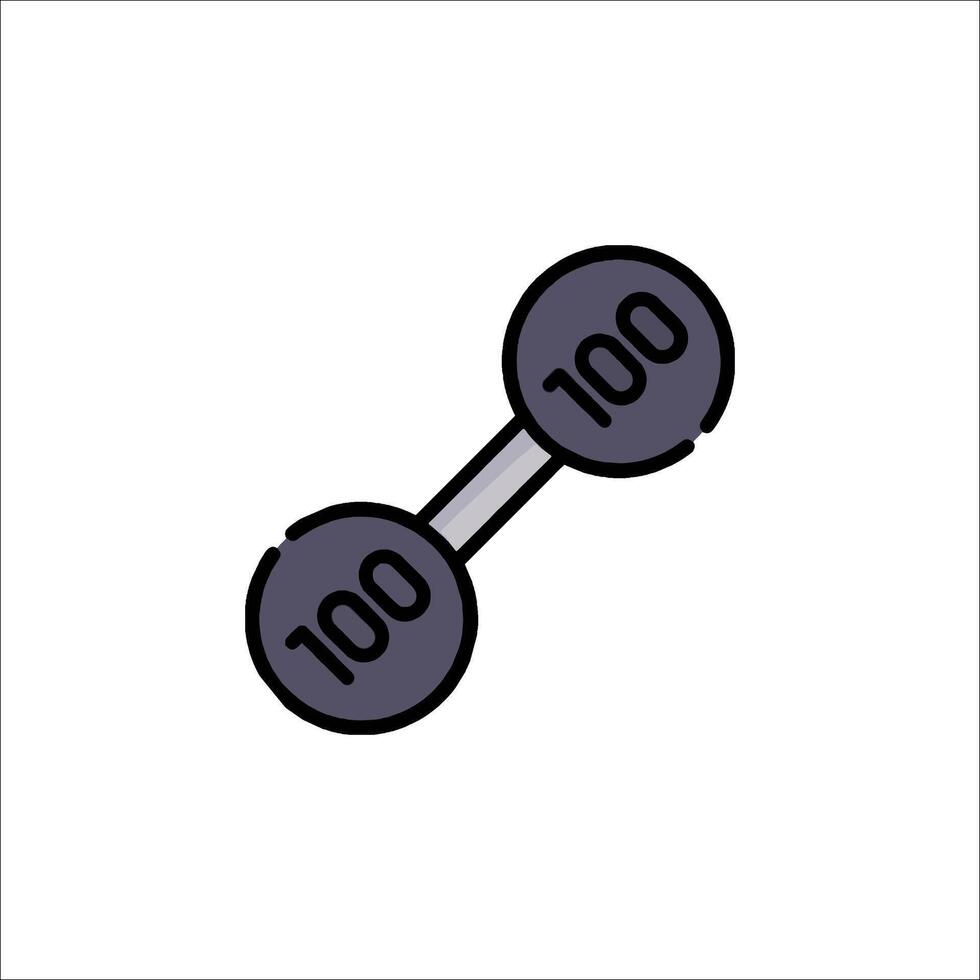 A dumbbell icon on a white background vector