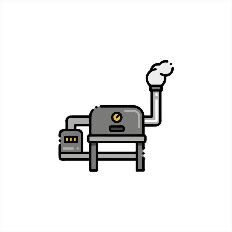 A black and white illustration of a stove vector