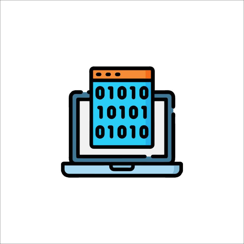 A computer screen with binary code on it 52204454 Vector Art at Vecteezy