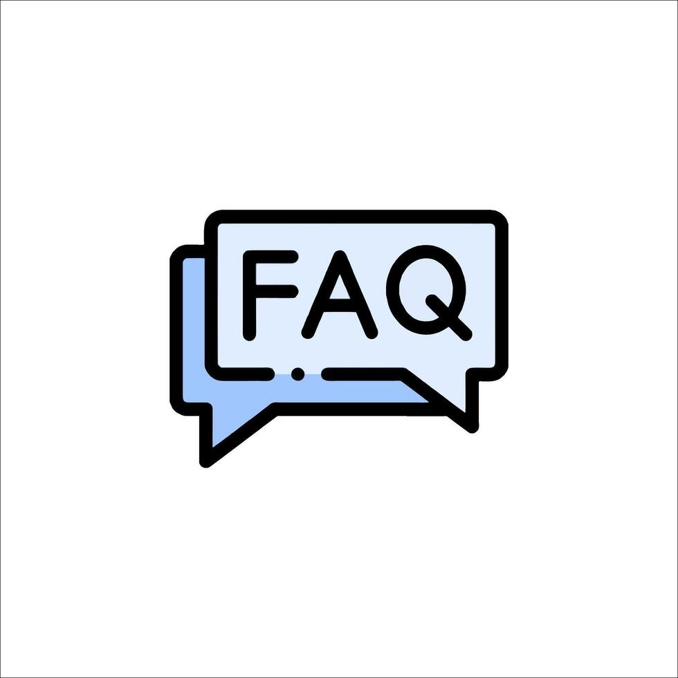 Faq icon illustration vector
