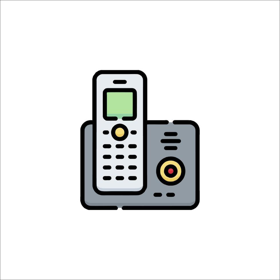 A phone icon on a white background vector