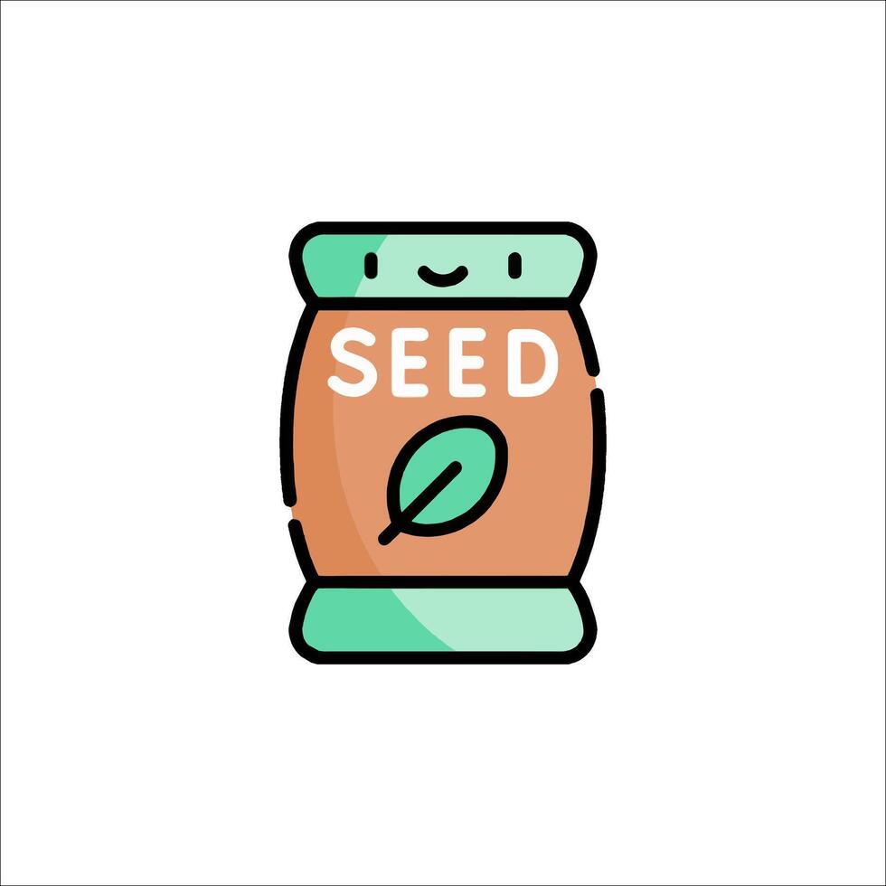A jar of seed with the word seed on it vector
