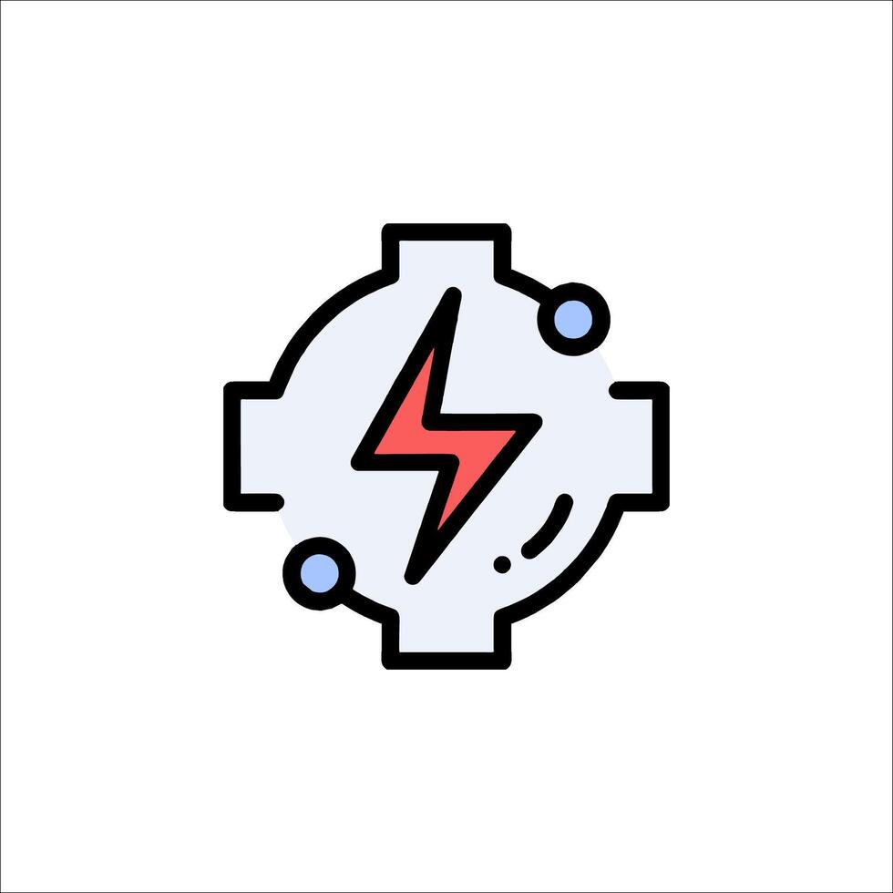 A lightning bolt icon on a white background vector