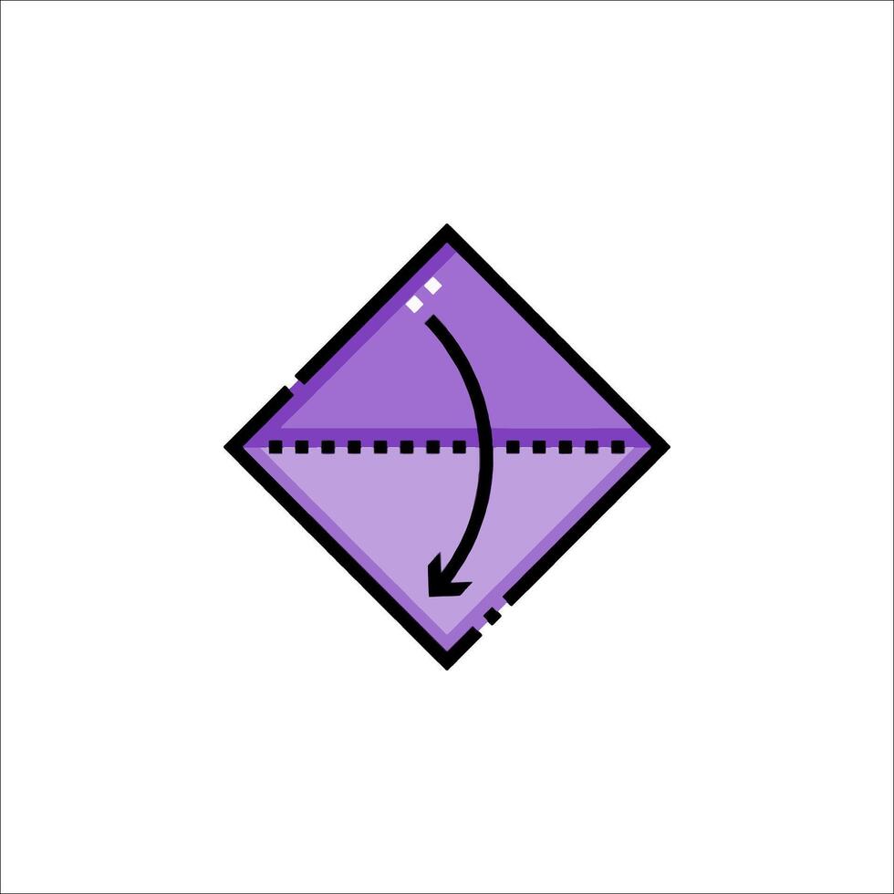 A purple diamond with a line through it vector