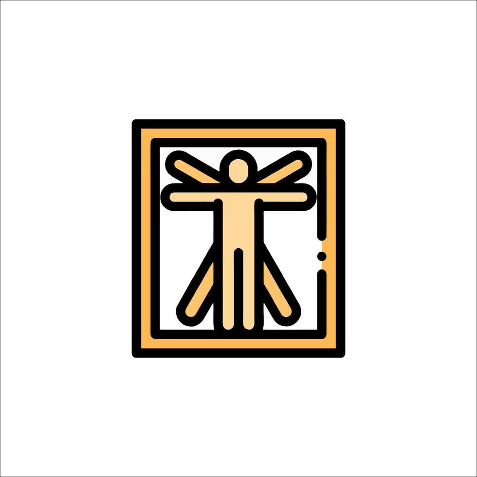 A man in a frame icon on a white background vector