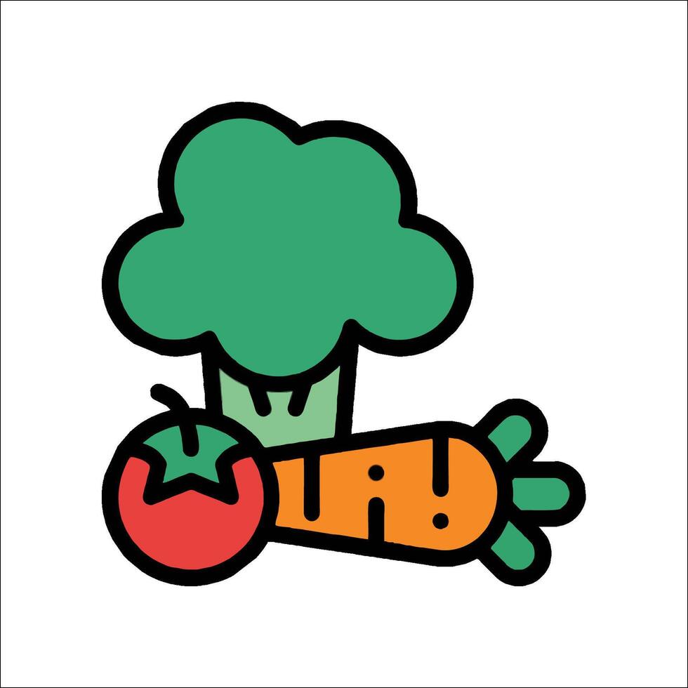 Vegetables icon illustration vector