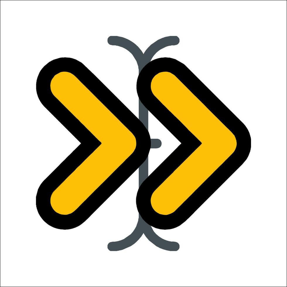 A yellow arrow pointing to the left and right vector