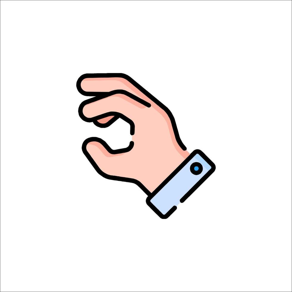 A hand with a finger pointing up on a white background vector