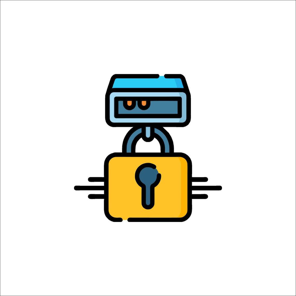 A lock and padlock icon vector