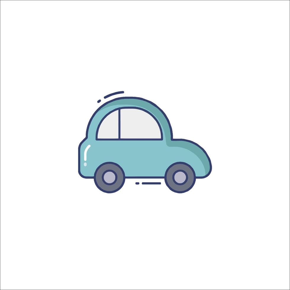 A small car icon on a white background vector