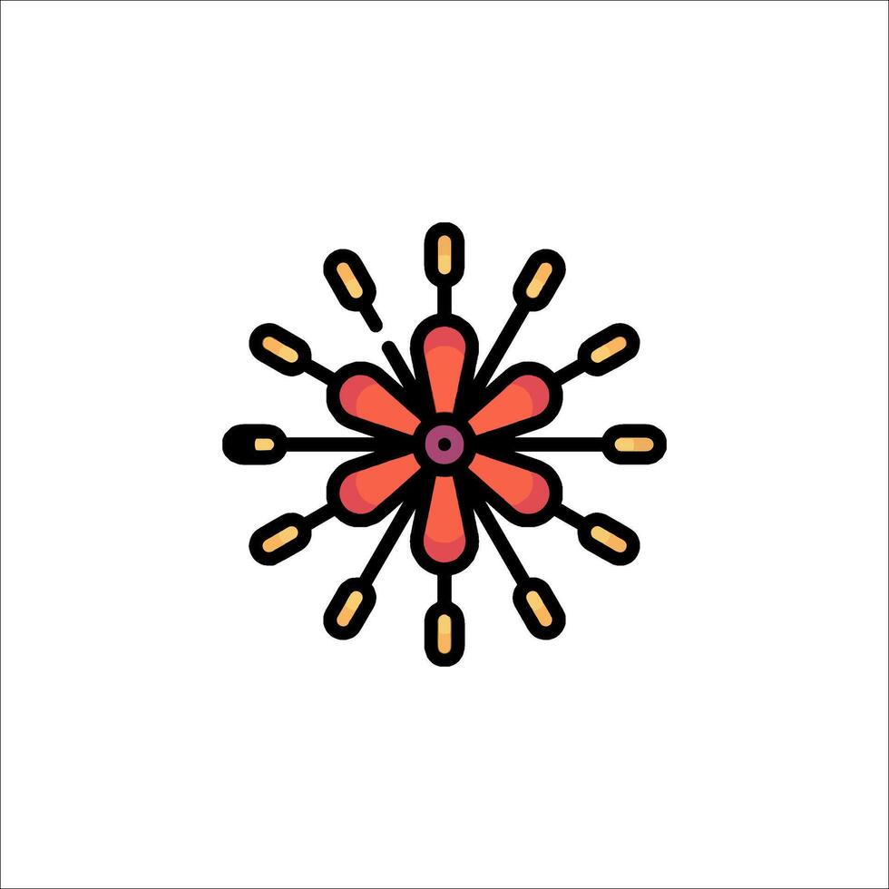 A flower icon in a flat style vector