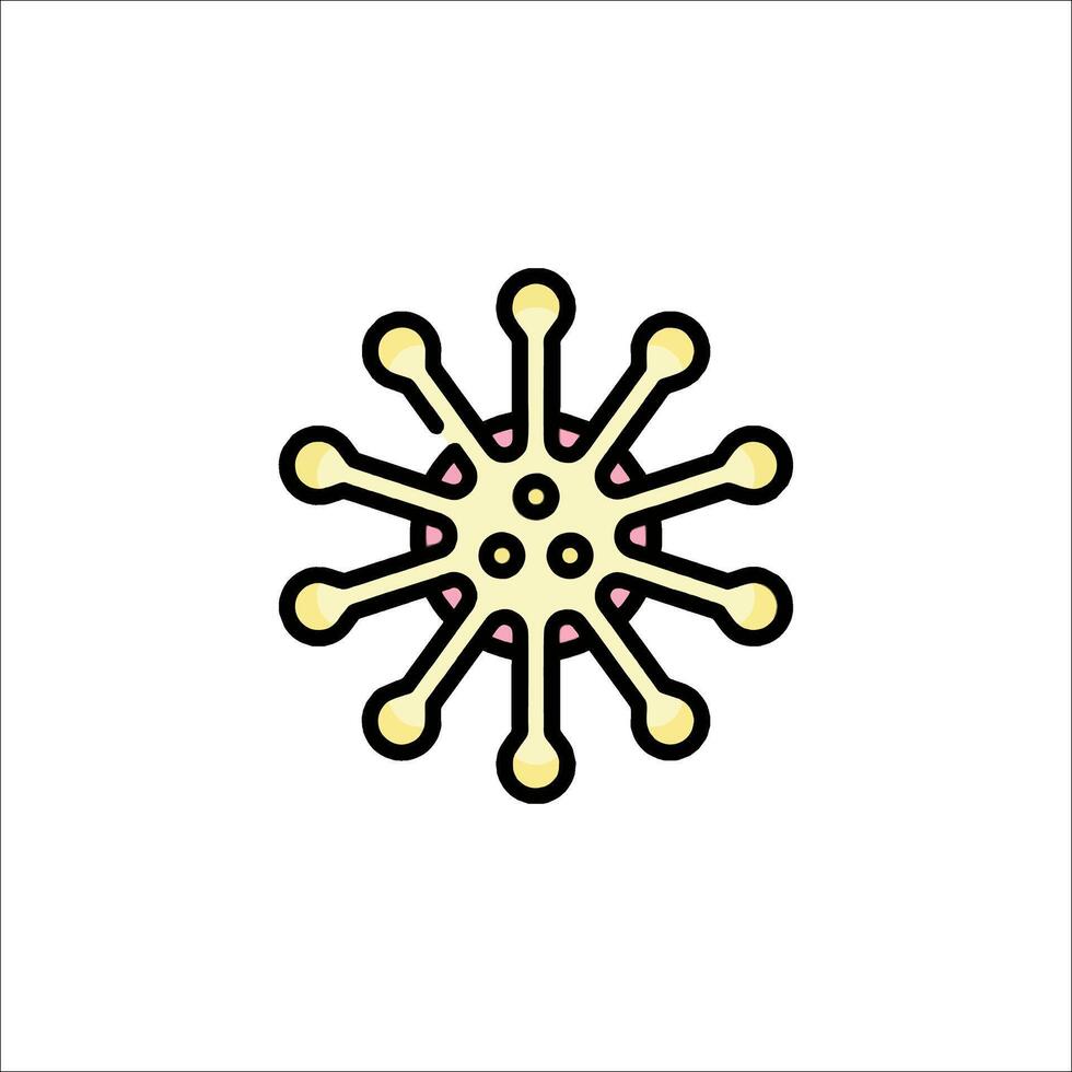 A small virus icon on a white background vector