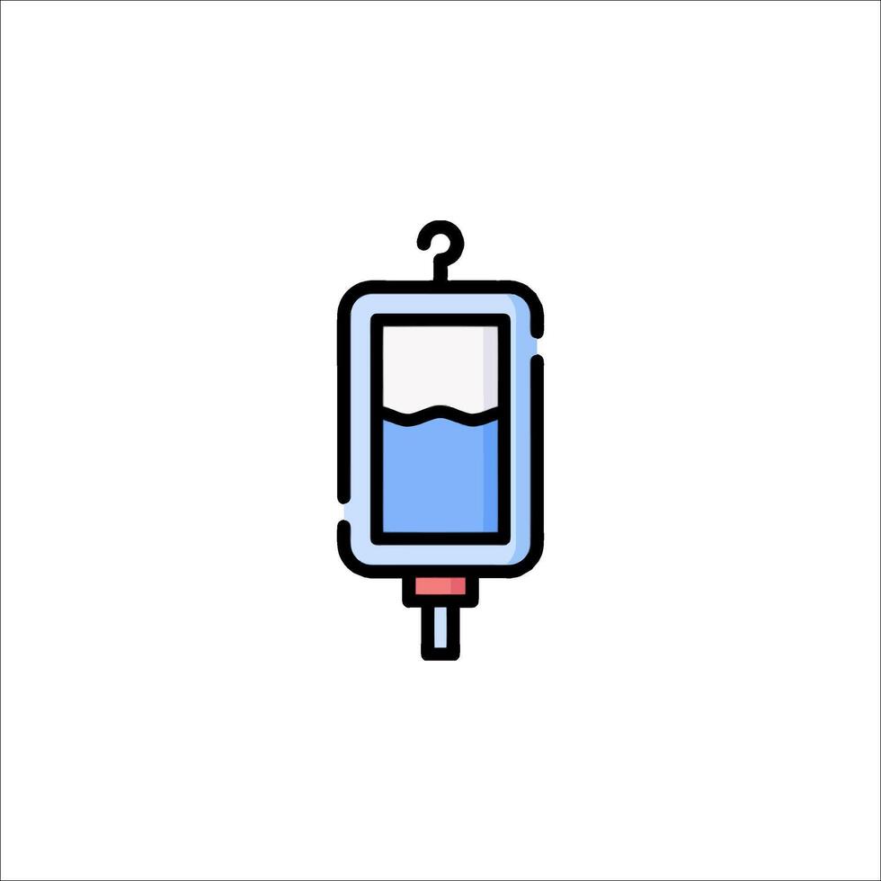A medical bag with a liquid in it vector