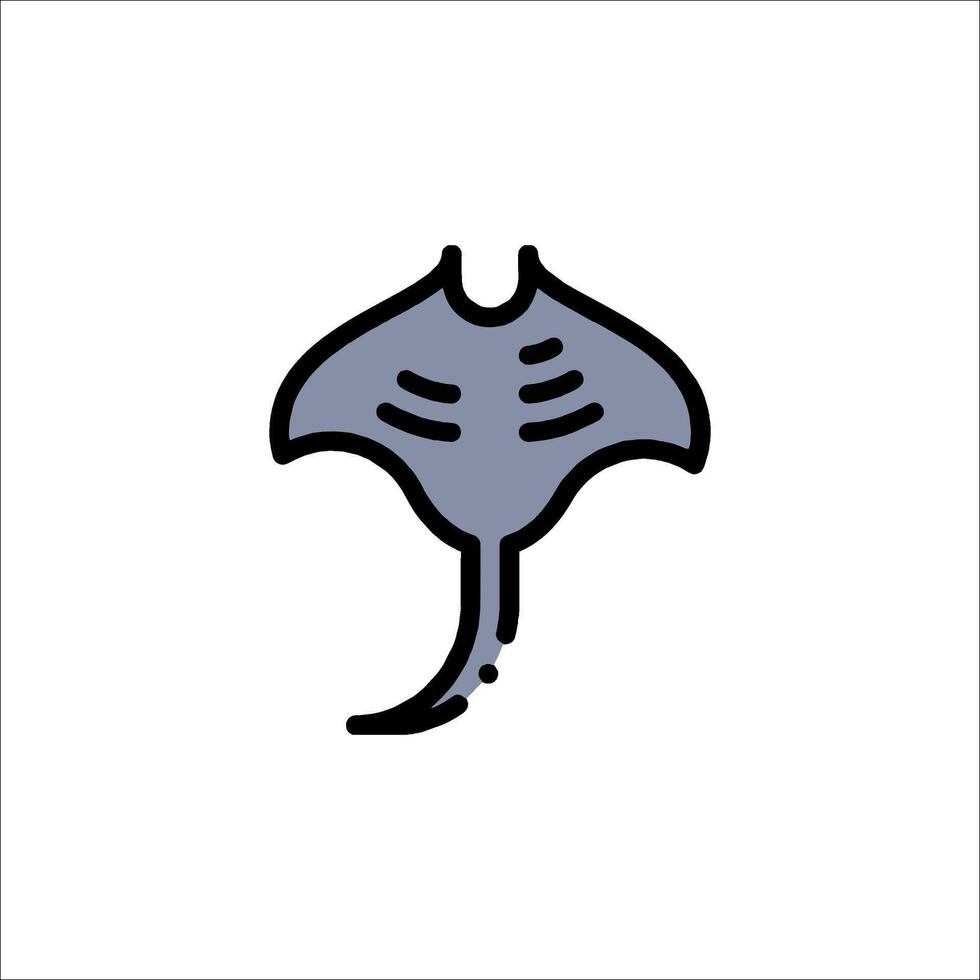 A stingray icon on a white background vector
