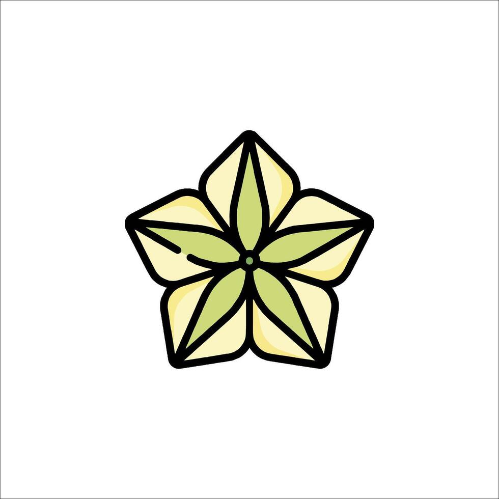 A flower with a green leaf on it vector