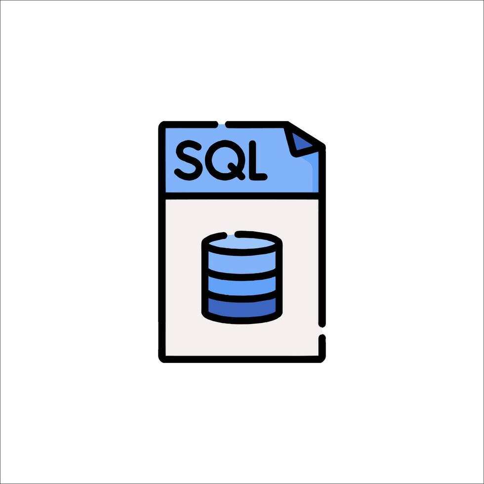 A file with a database icon on it vector