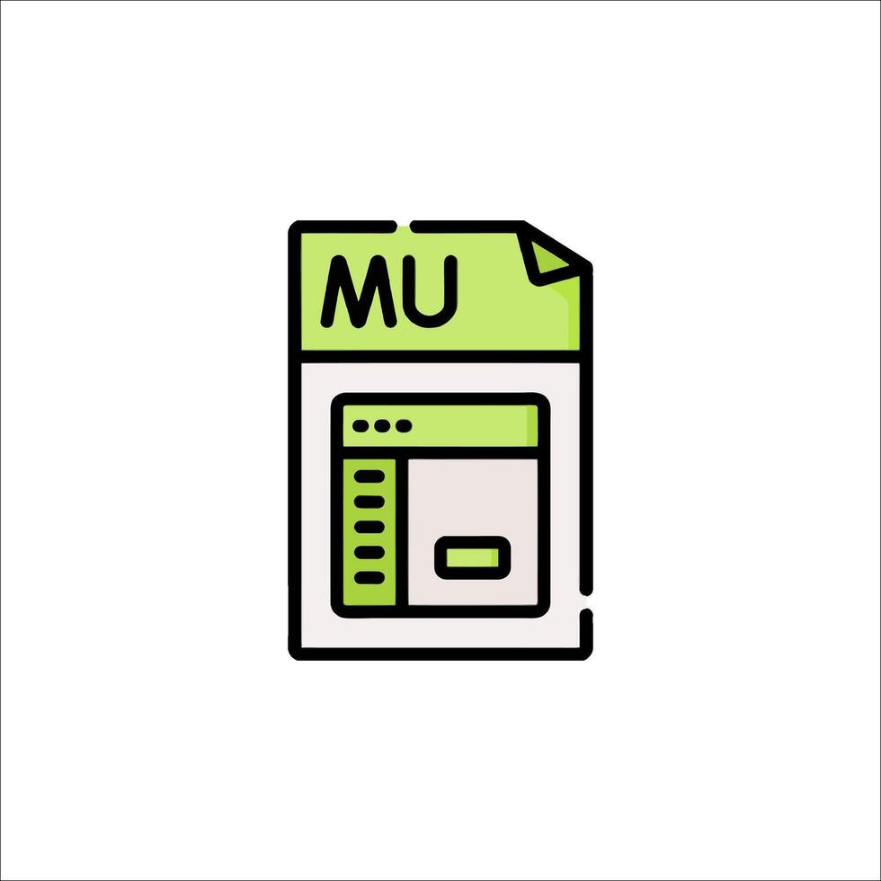 A file icon with a green and white background vector