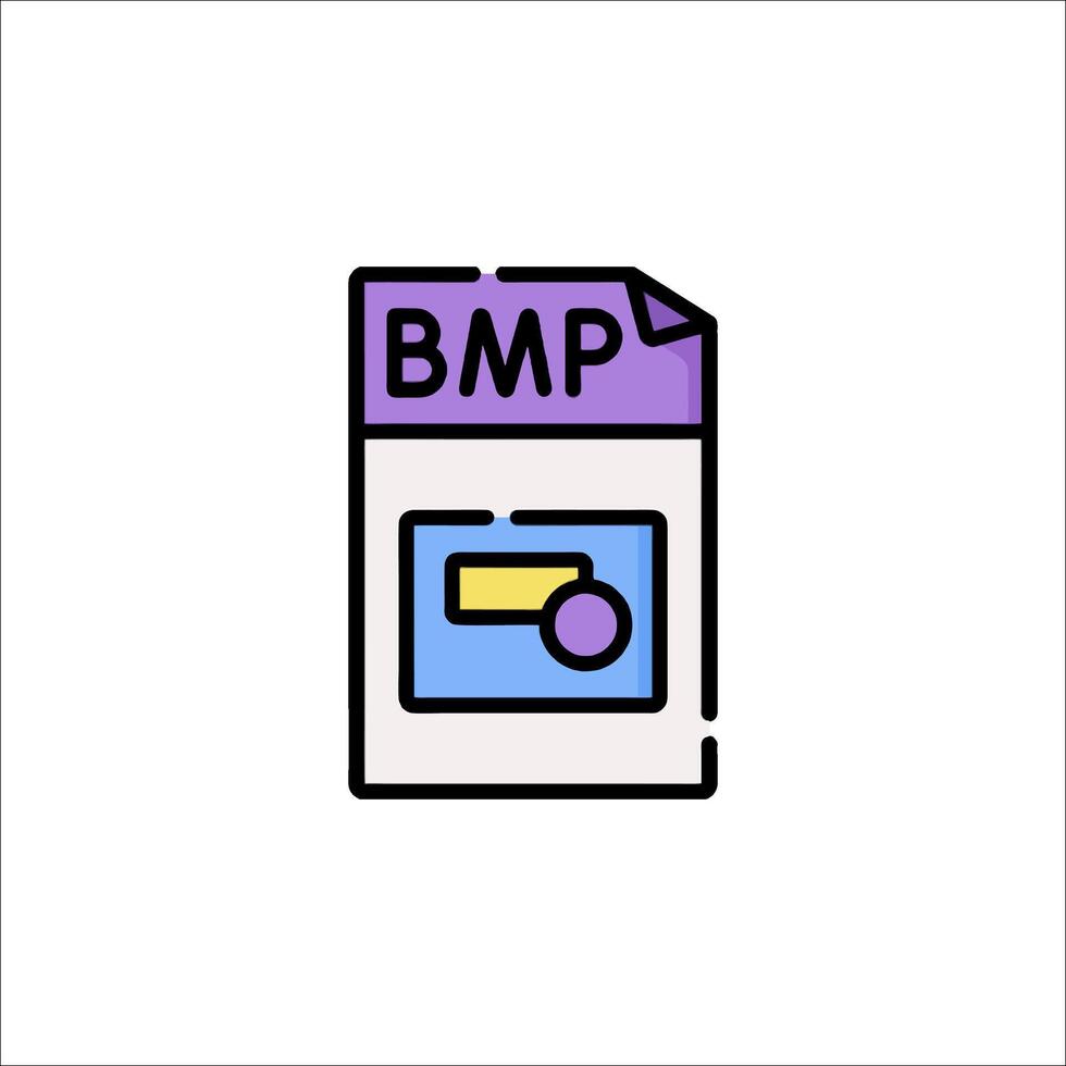 Bmp file icon illustration vector