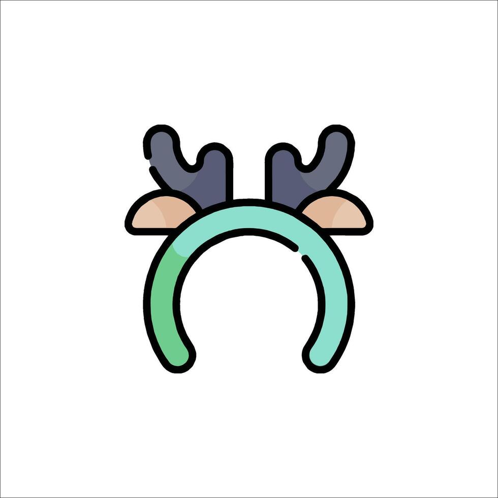 A reindeer headband icon on a white background vector