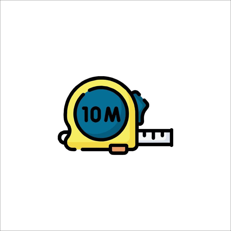 A measuring tape with the word 10m on it vector