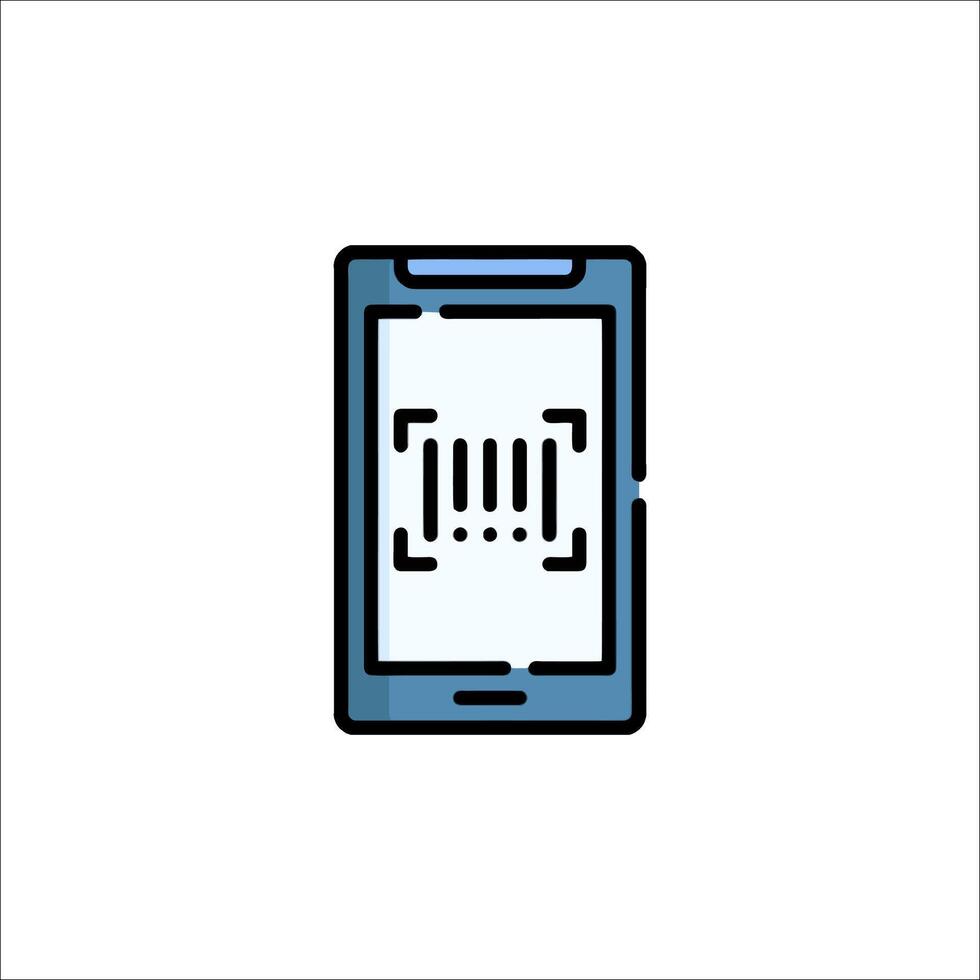 A smartphone with a camera icon on it vector