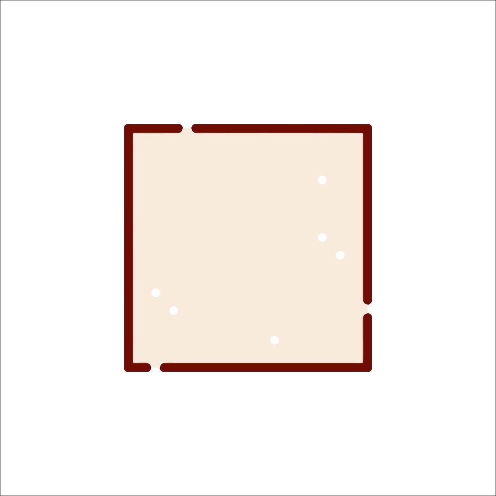 A square of cheese with a red border vector