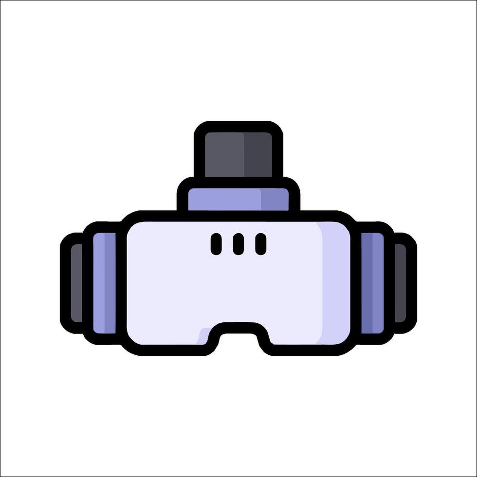 Virtual reality goggles icon illustration vector