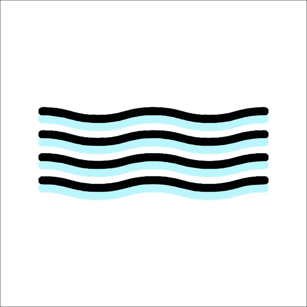 A wave icon on a white background vector