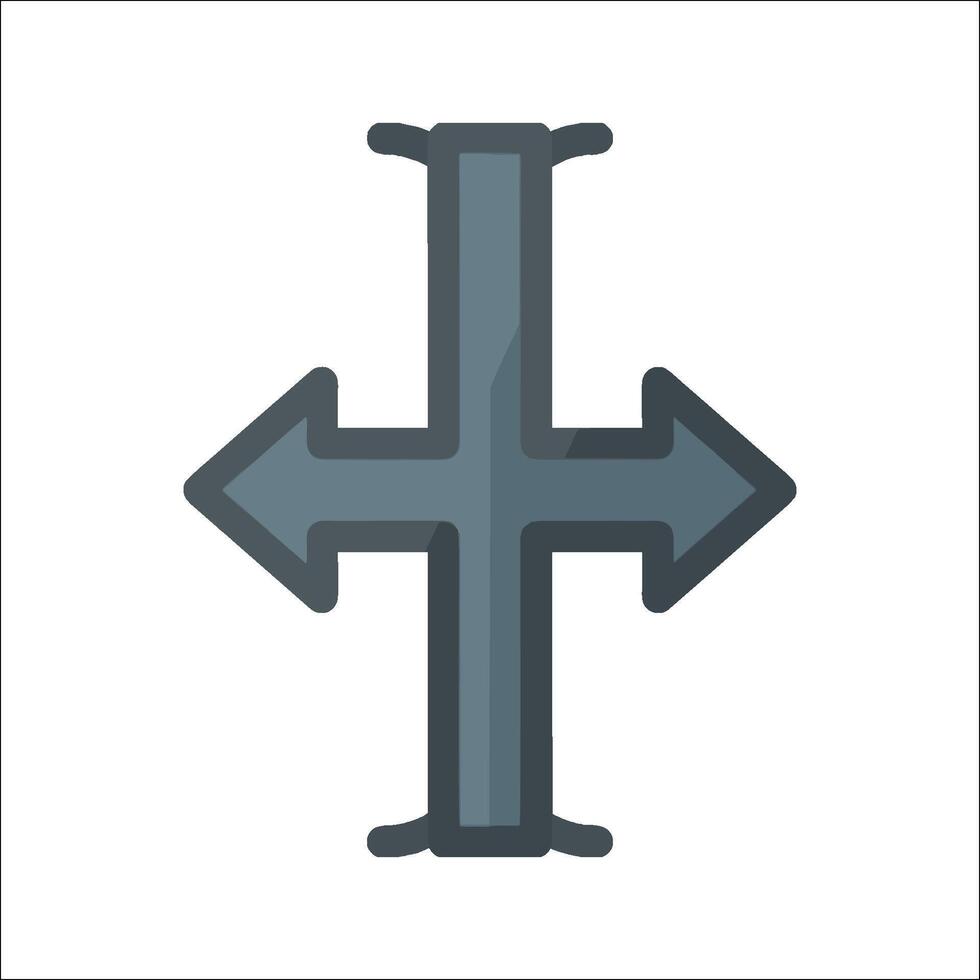 Cross icon isolated on white background vector