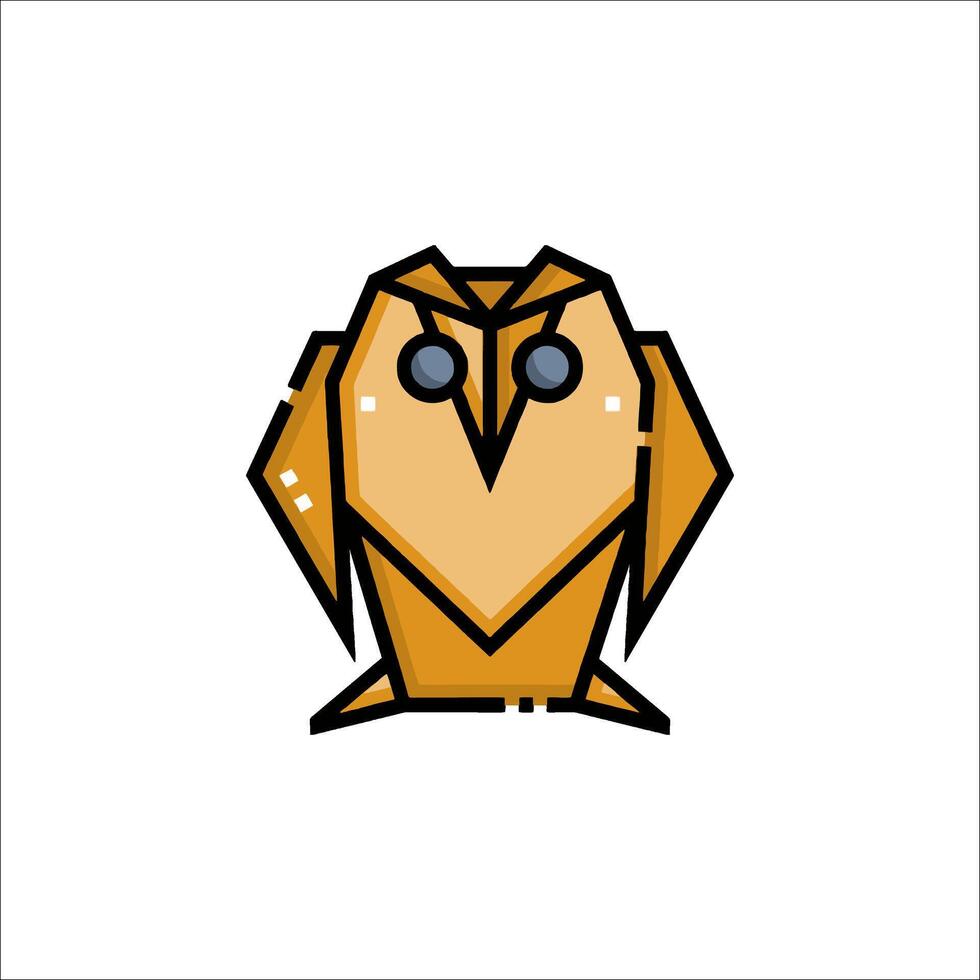 An origami owl with a white background vector