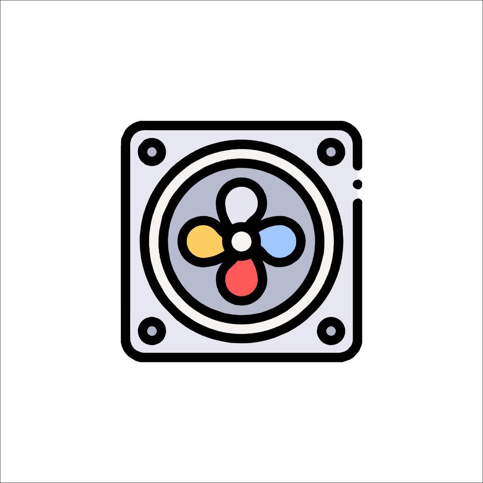 A square with a colorful flower on it vector