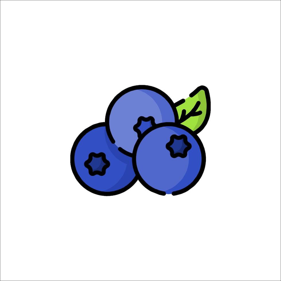 Blueberries icon illustration vector