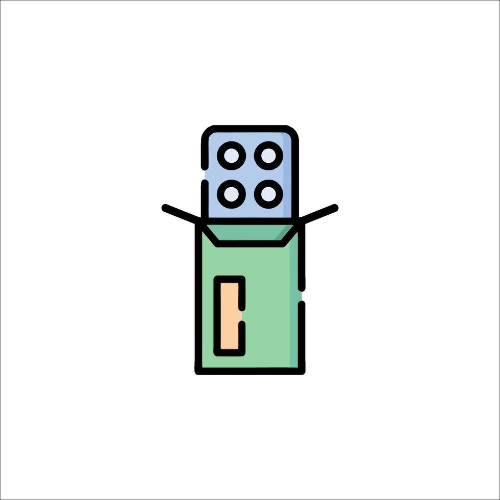 A small box with a light bulb inside vector