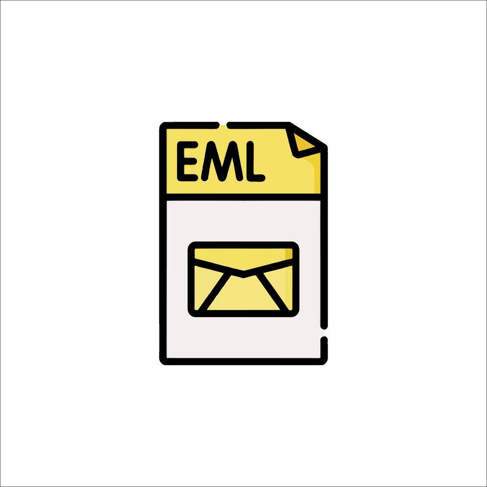 Eml file icon illustration vector